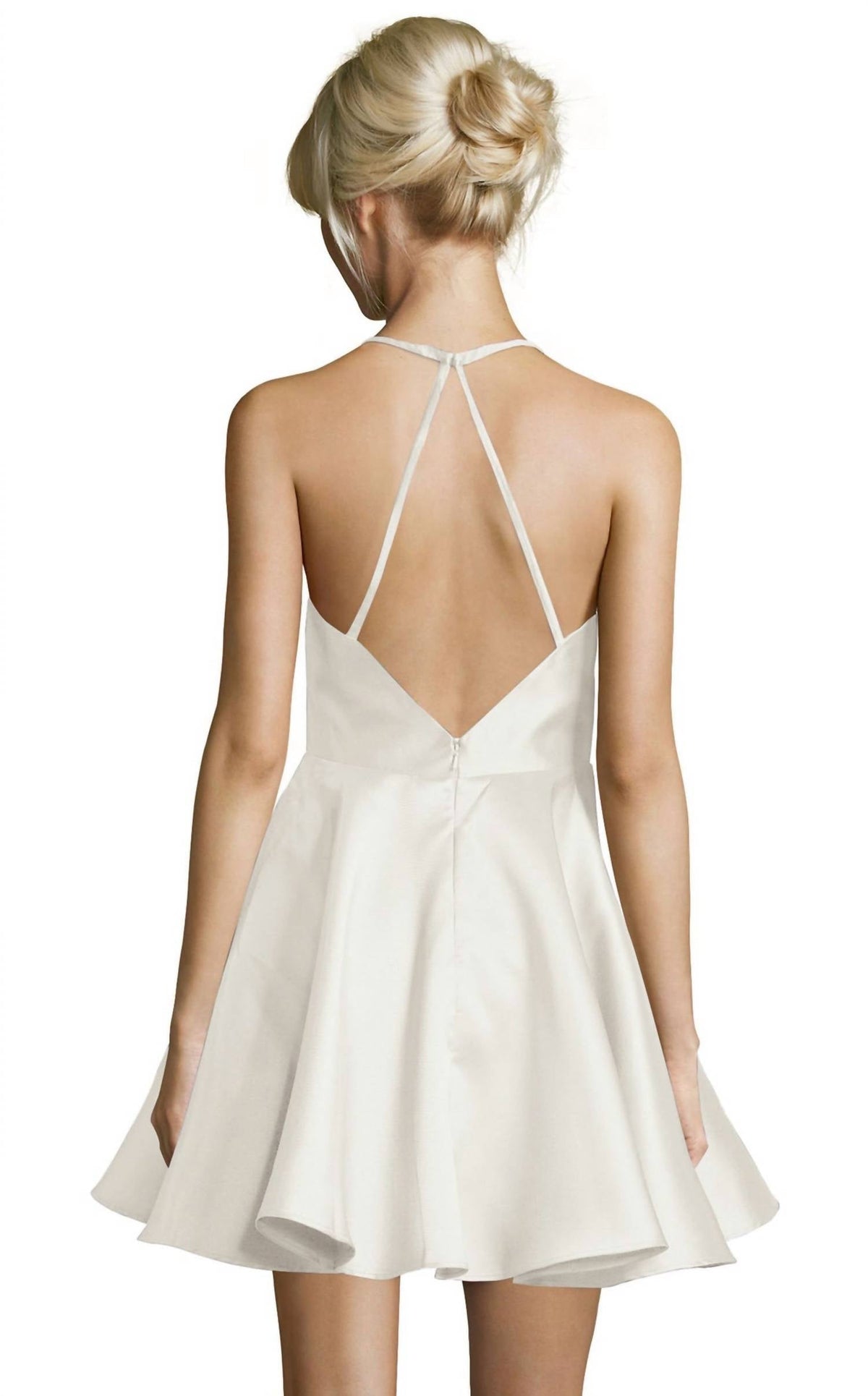 Alyce Paris - Classic Halter Mini Dress