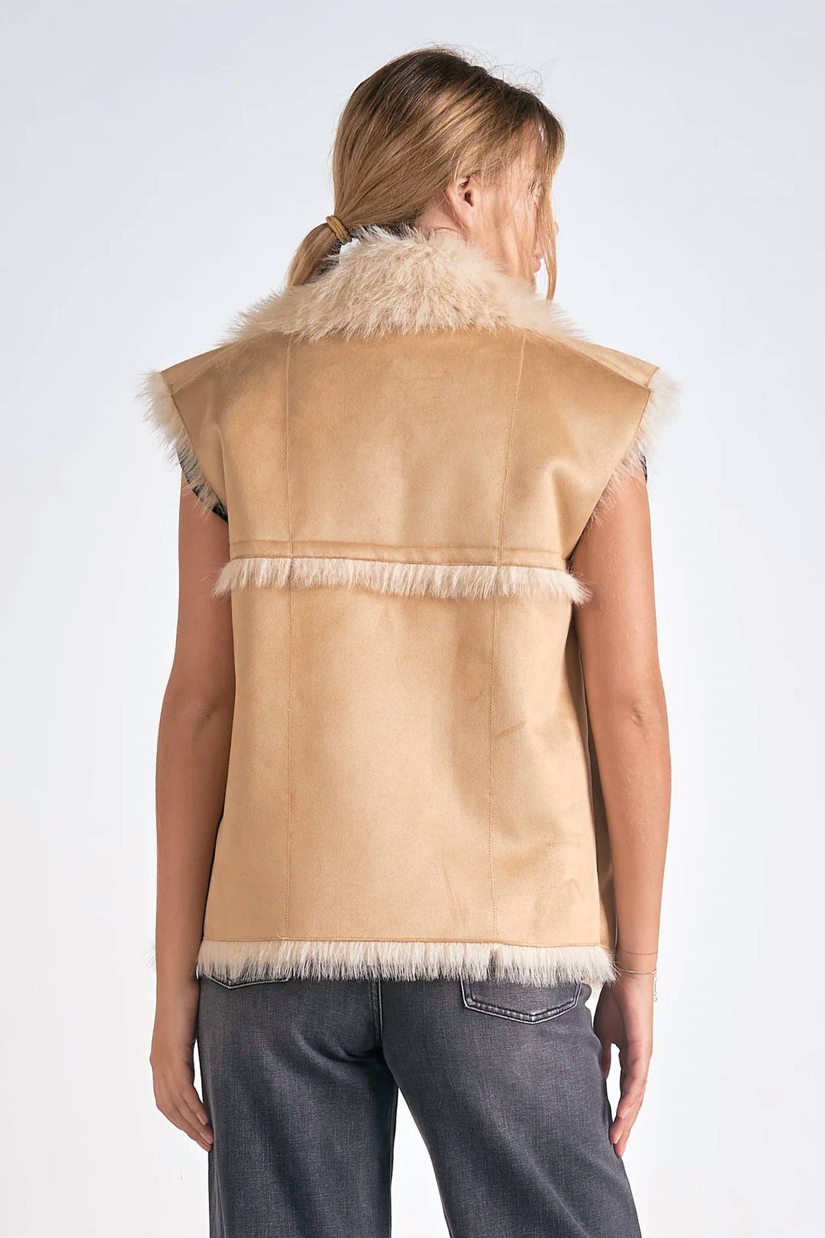 Elan - Long Faux Fur Vest