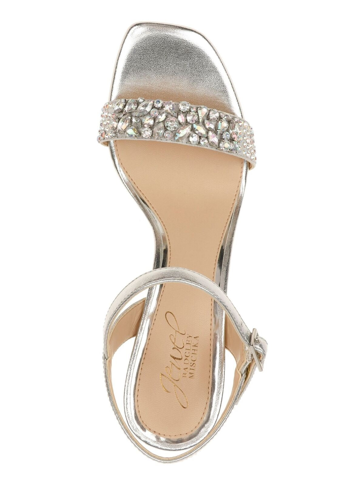 Badgley Mischka Women's Natasha Patent Evening Heels Gray Size 8