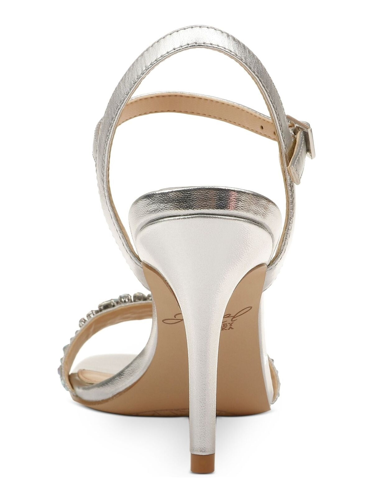 Badgley Mischka Women's Natasha Patent Evening Heels Gray Size 8