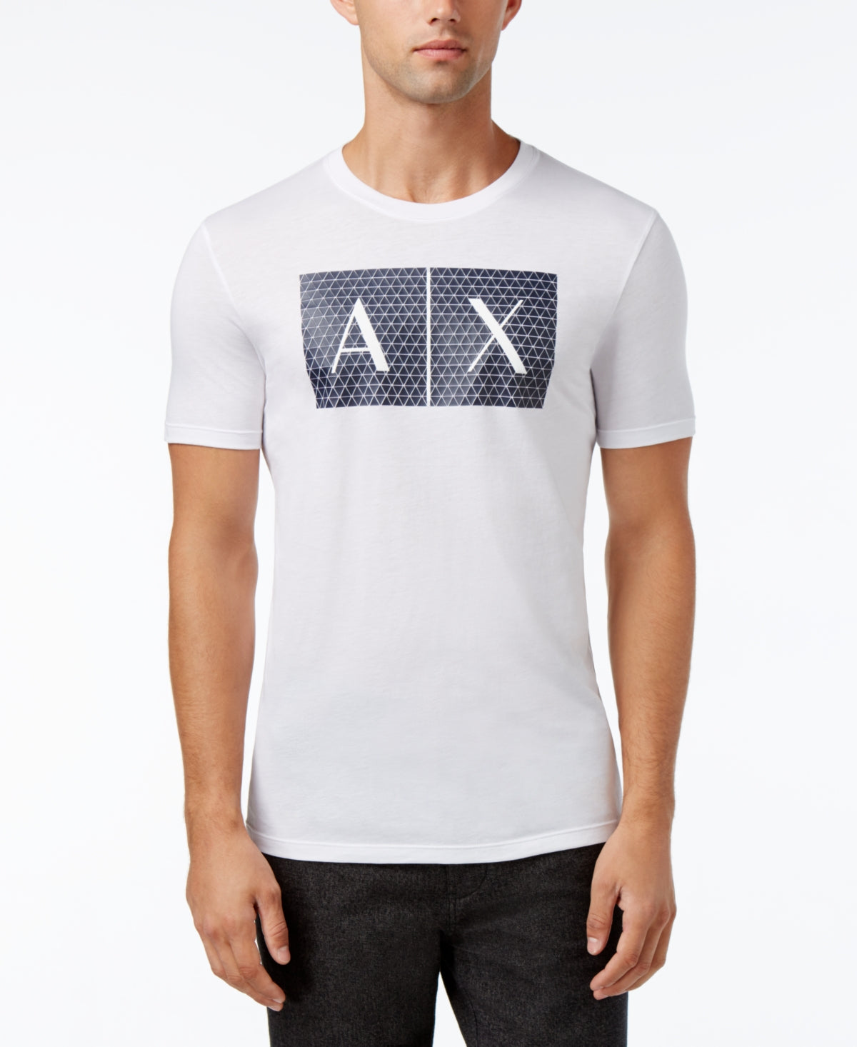 AX Armani Exchange Men's Foundation Triangulation T-Shirt White Size M