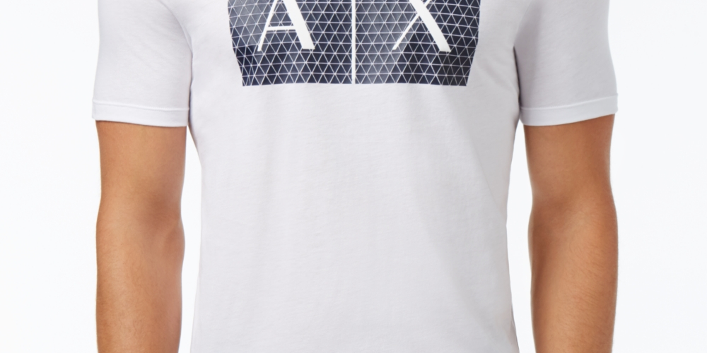AX Armani Exchange Men's Foundation Triangulation T-Shirt White Size M