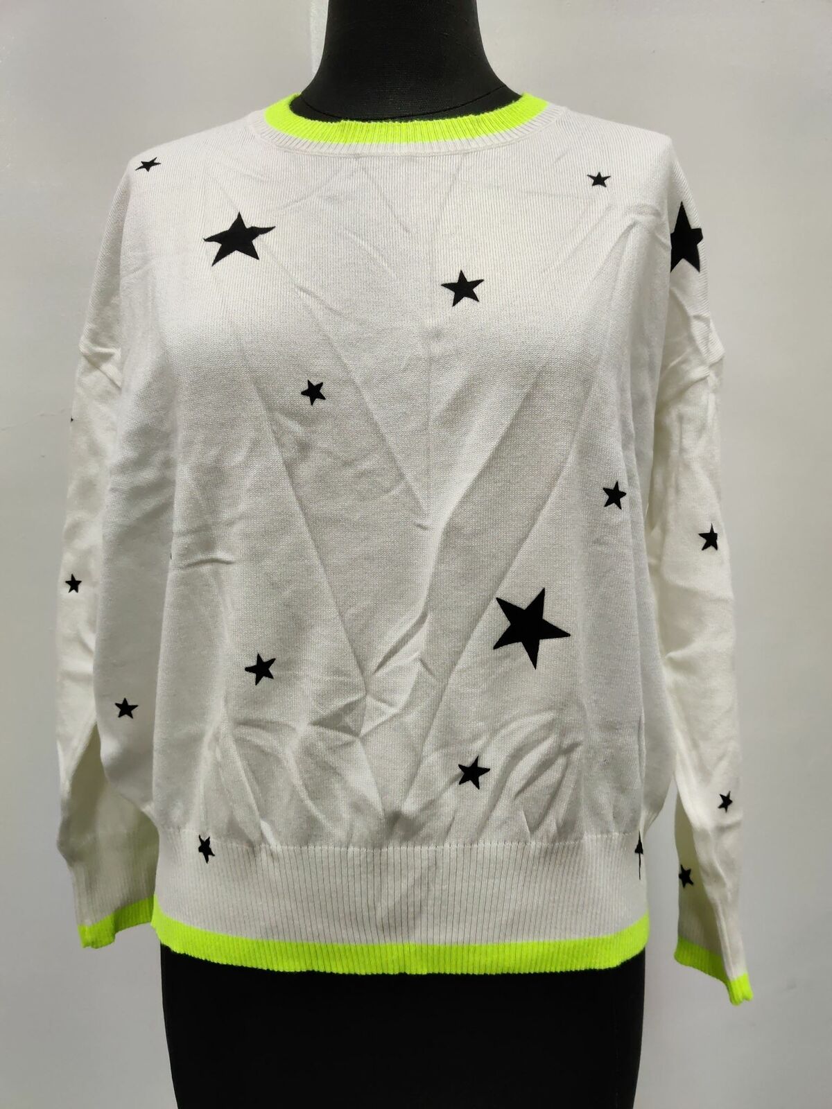 Aqua Women's Star Print Sweater Brown Size S
