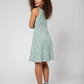 Leota Women's Short Sleeve Arianna Dress in Green Multi