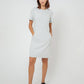 Leota Women's Short Sleeve Maddie Dress in Luxe Ivory