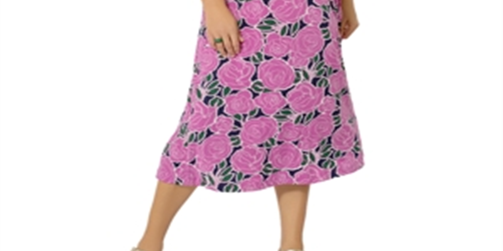 Leota Women's Zoe Midi Dress Purple Size 2X