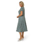 Leota Women's Amiya Midi Perfect Wrap Dress Blue Size 1X