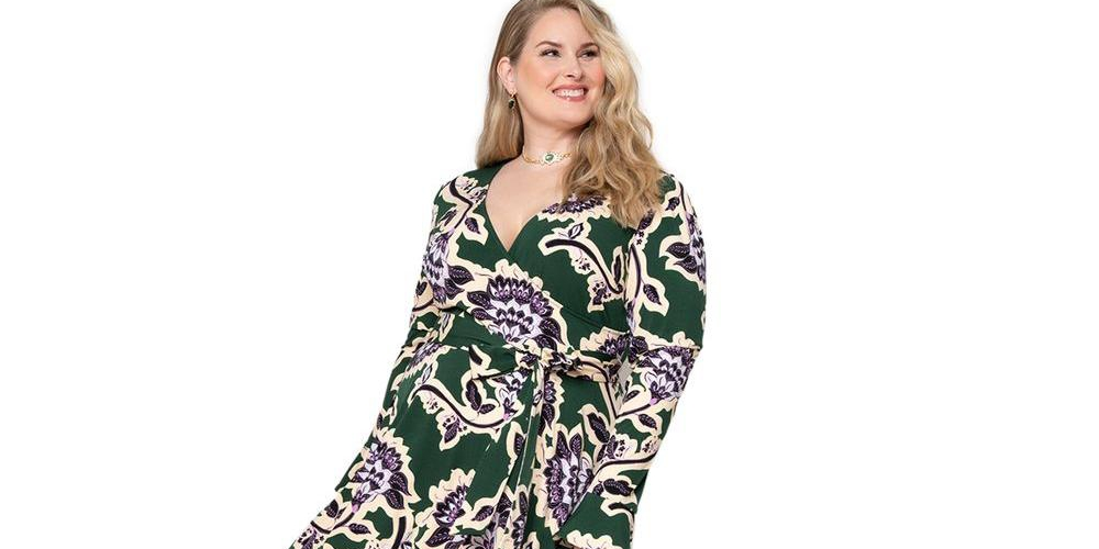 Leota Women's Plus Size Rosalia Dress Green Size 1X