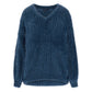 GUESS Women's Long Sleeve Rib Fuzzy Takara Sweater Dove White Small