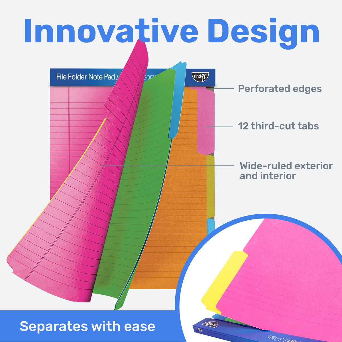 File Folder Notepad - Pack of 12