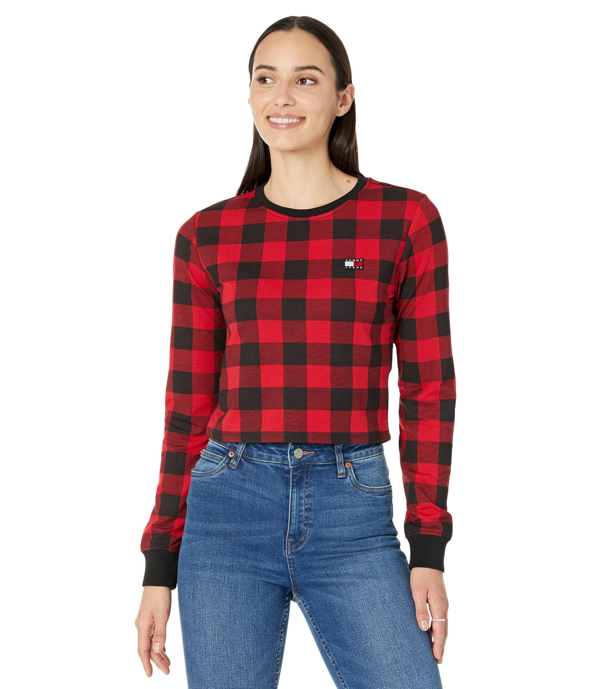Tommy Jeans Pullover Sweater Small Bounty Buffalo/Black/Scarlet XL