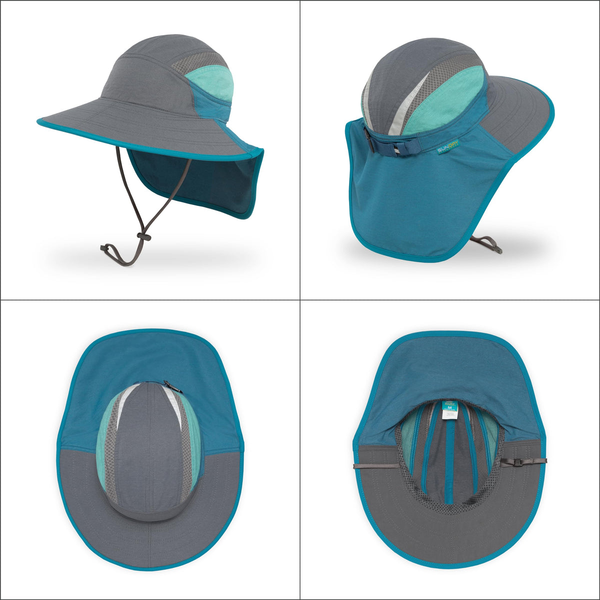 Kids Ultra Adventure Sun Hat with Neck Flap - Cinder