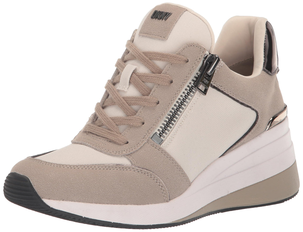DKNY Womens Essential Lightweight Slip On Comfort Sneaker Pebble Toffee (without box)