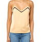 BOSS Berice Detailed Sleeveless Top Pastel Orange Large