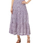 NICZOE Falling Fans Tiered Skirt Purple Multi M