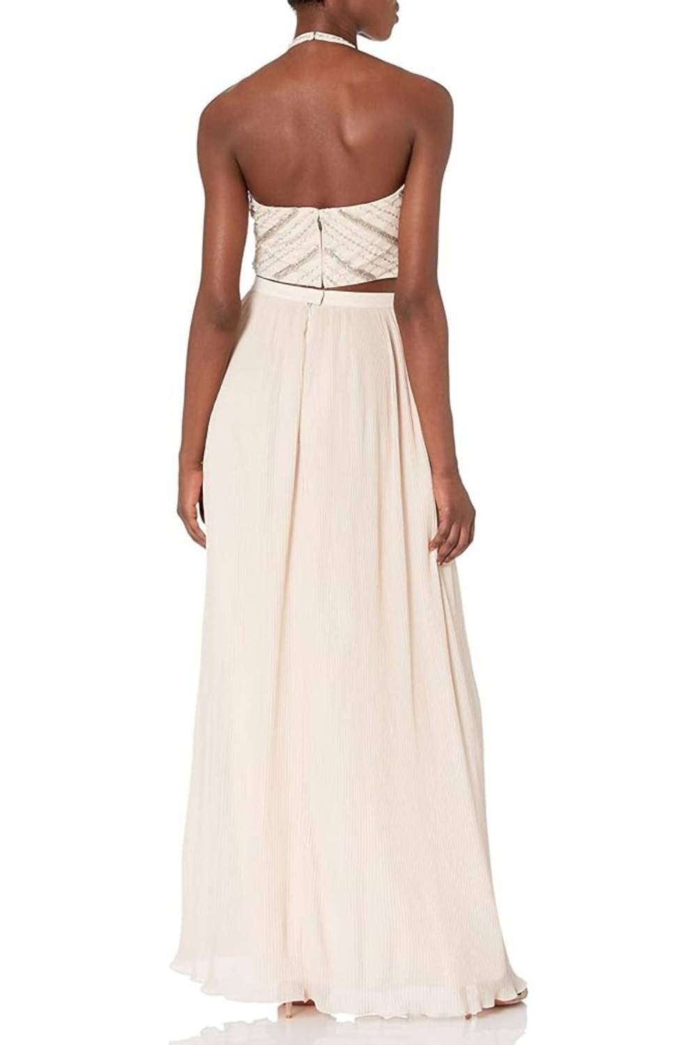 Aidan Mattox - Halter Neck Two-piece Long Dress