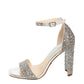 Betsey Johnson Women's Rina Block-Heel Dress Sandals Gray Size 5 M