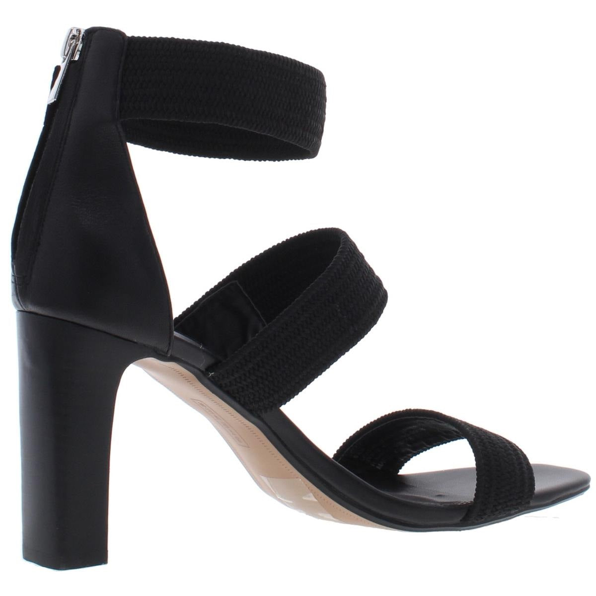 Steve Madden Women's Jelly Leather Woven Dress Heels Black Size 9.5