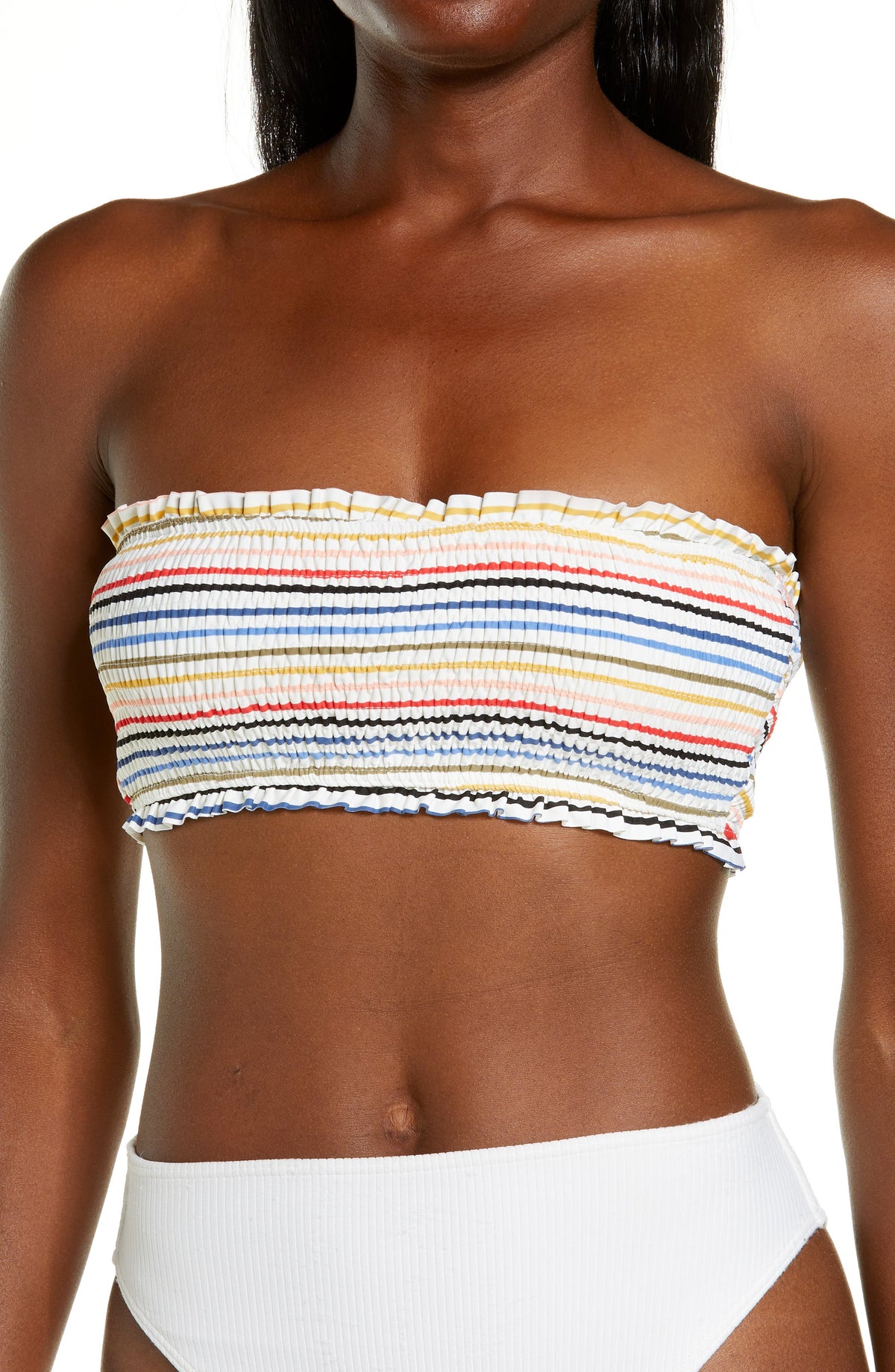 Large Size Multi-Color Billabong Gimme Sun Smock Tube Bikini Top