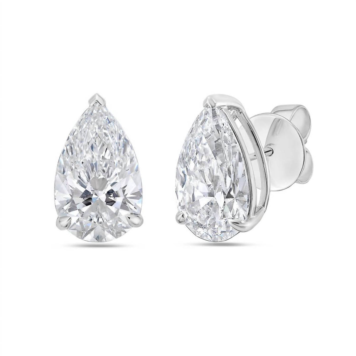 Diana M Jewels - Women's Pear Shape Lab Diamond Stud Earrings