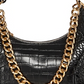 Aqua Women's Embossed Shoulder Bag Black