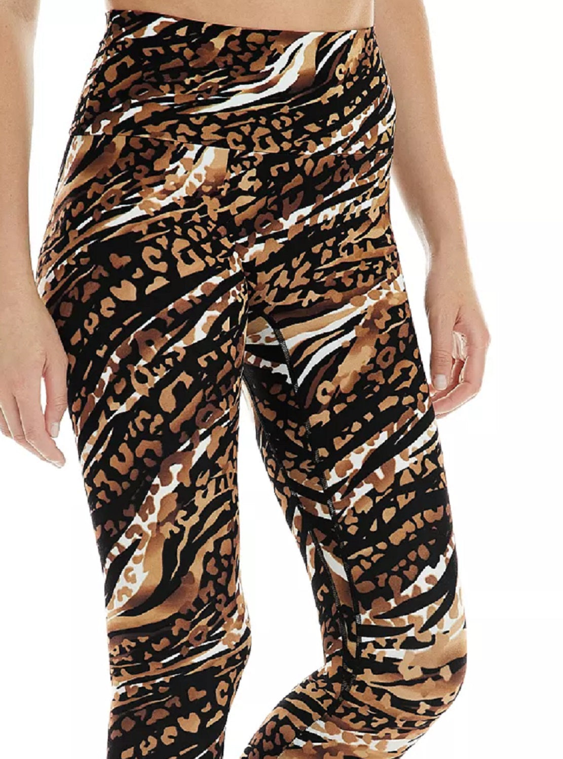 K-Deer Women's Safari 7/8 Sneaker-Length Leggings Black Size S