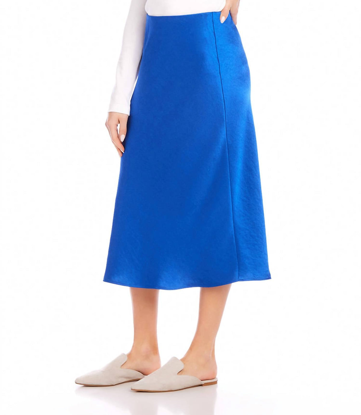 Karen Kane - Satin Bias Cut Midi Skirt