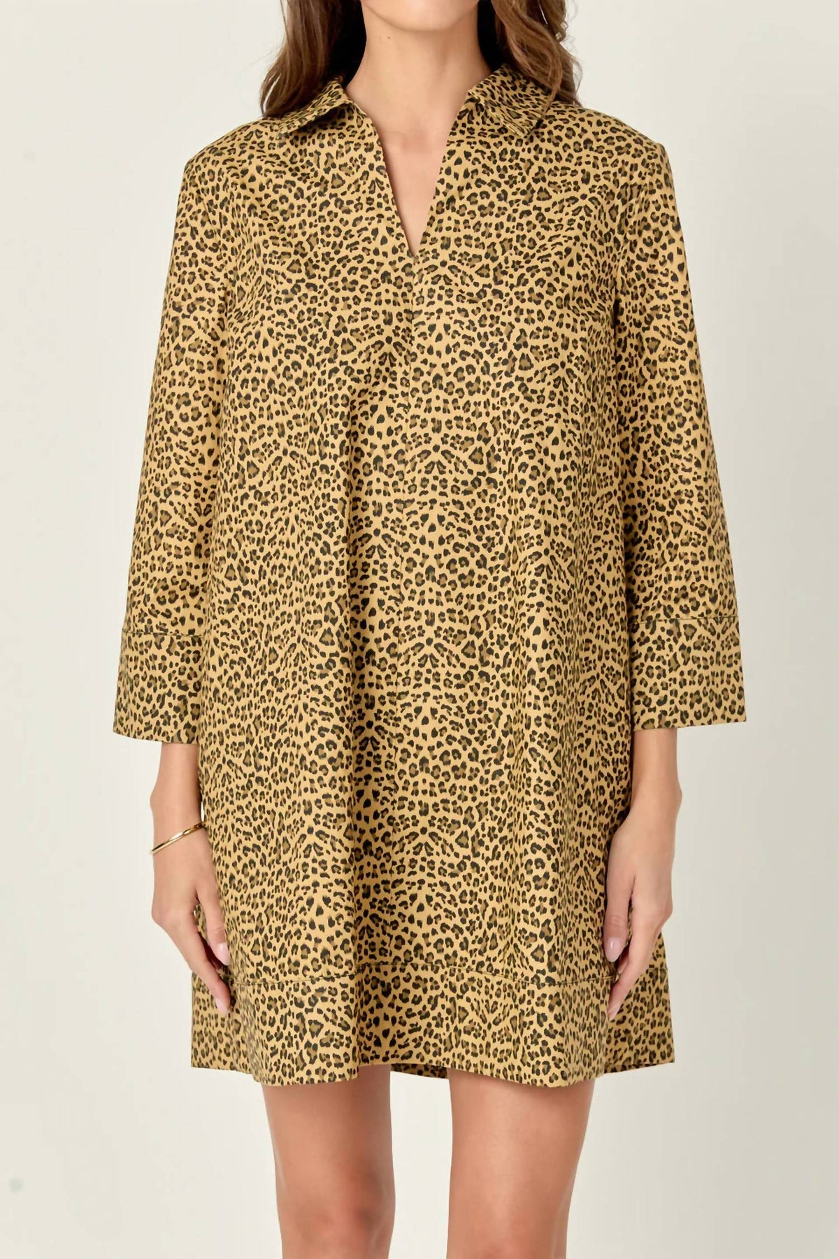 English Factory - Leopard Collar Mini Dress