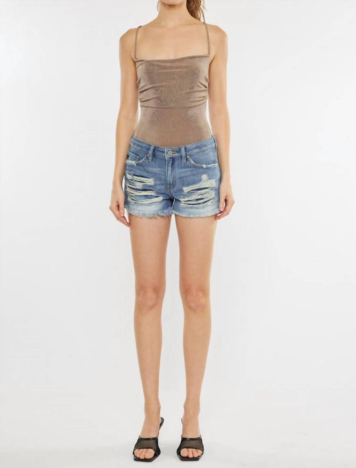Kancan - Gizelle Mid Rise Boyfriend Shorts