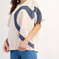 Easel - Heart Patch Knit Top