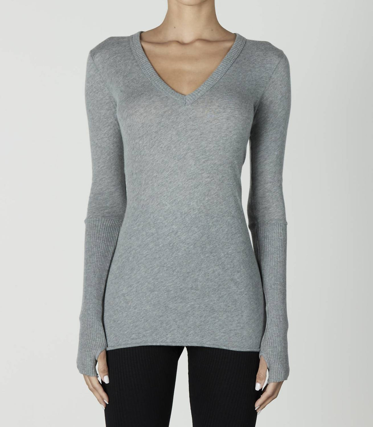 Enza Costa - CASHMERE FITTED CUFFED L/S V