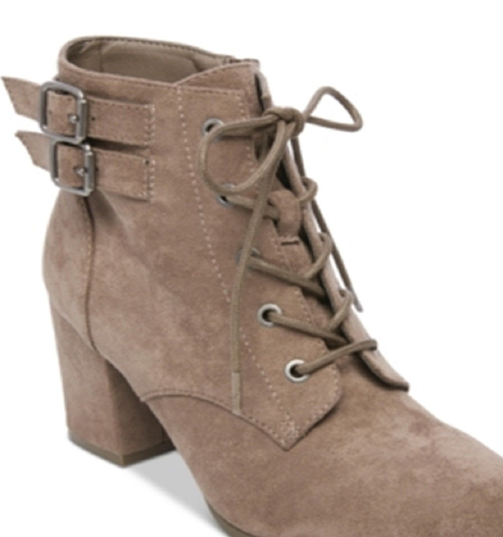 Madden Girl Women's Theoo Lace Up Booties Brown Size 9.5M