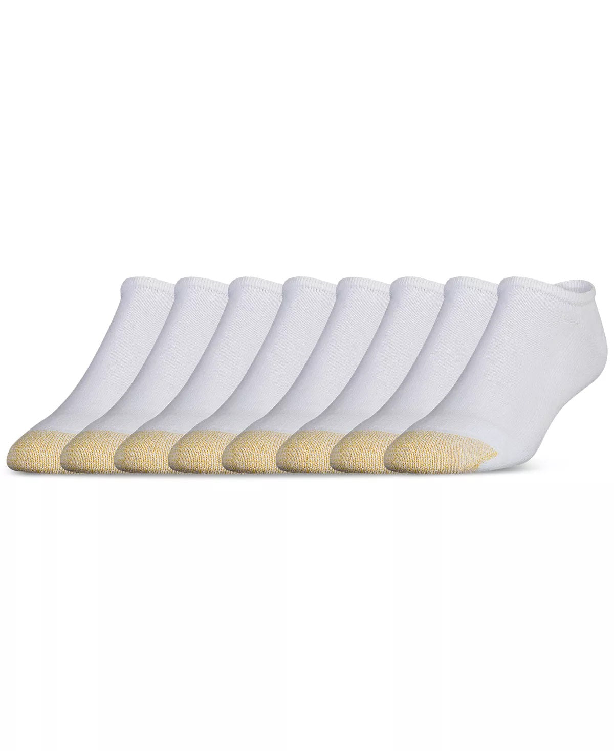 Gold Toe Men's 8 Pack Athletic No Show Socks White Size 6-12
