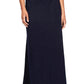 Alex Evenings Women's Brocade Bodice Empire Waist Gown Blue Size 10