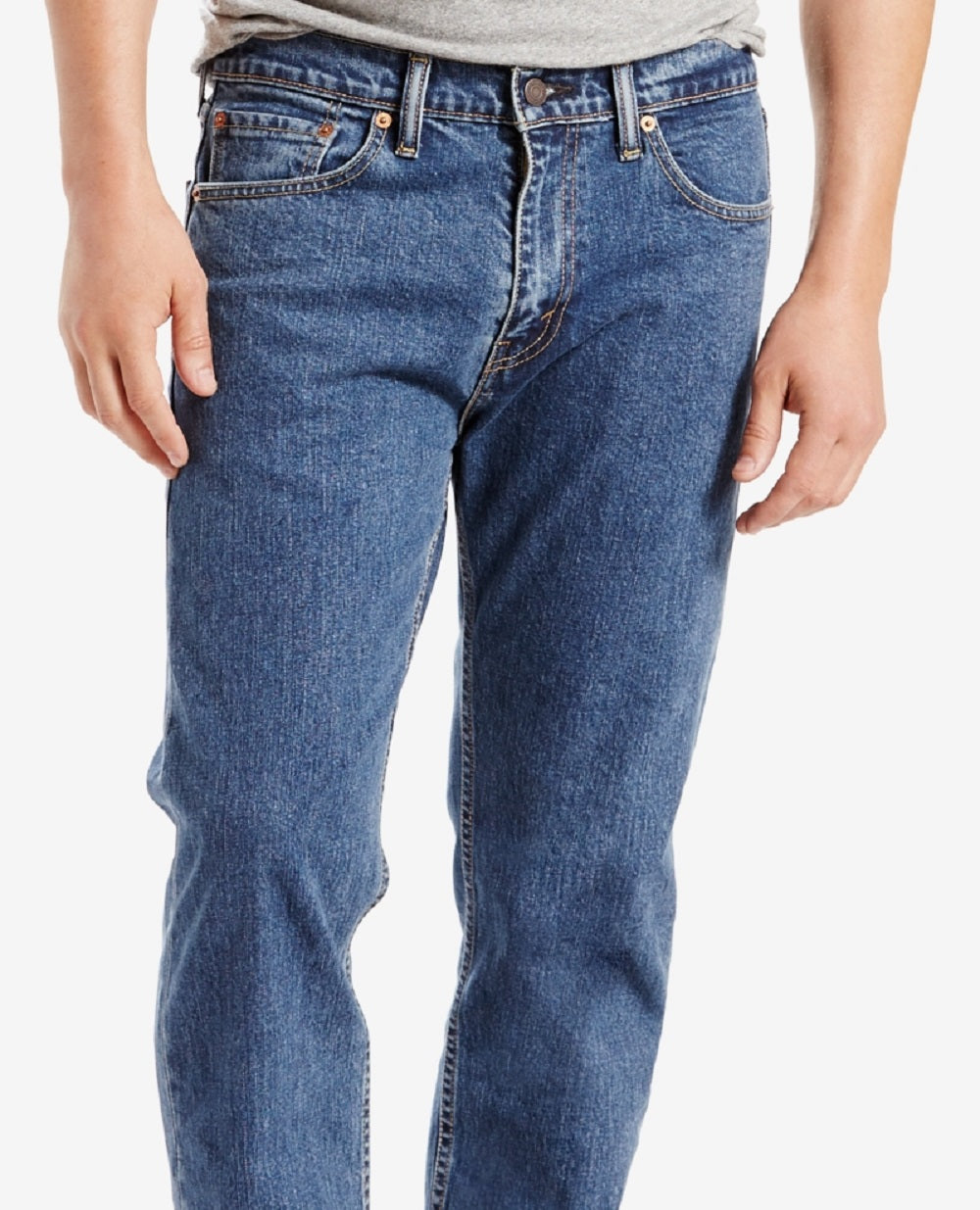 Levi's Men's 505 Regular Straight Fit Stretch Jeans Blue Size 30X32