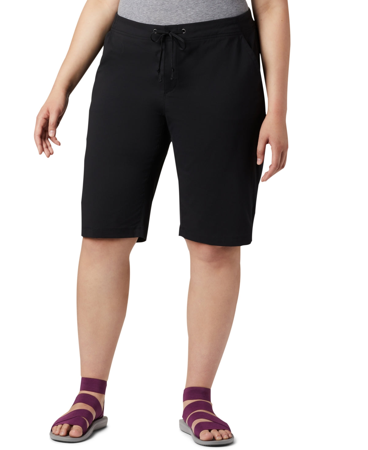 Columbia Women's Anytime Outdoor Long Shorts Black Size 22W