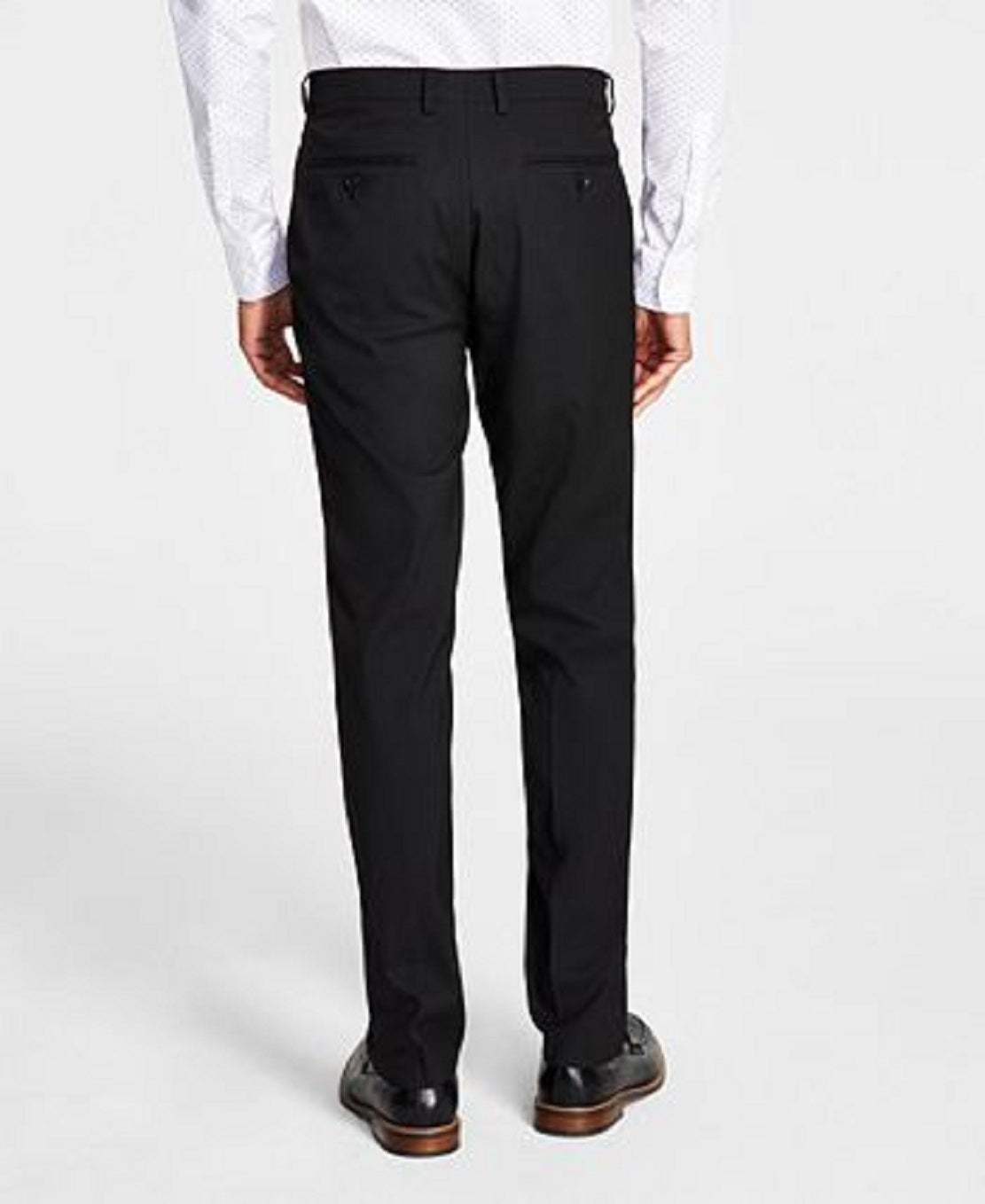 Alfani Men's Slim Fit Stretch Solid Suit Pants Black Size 36X30