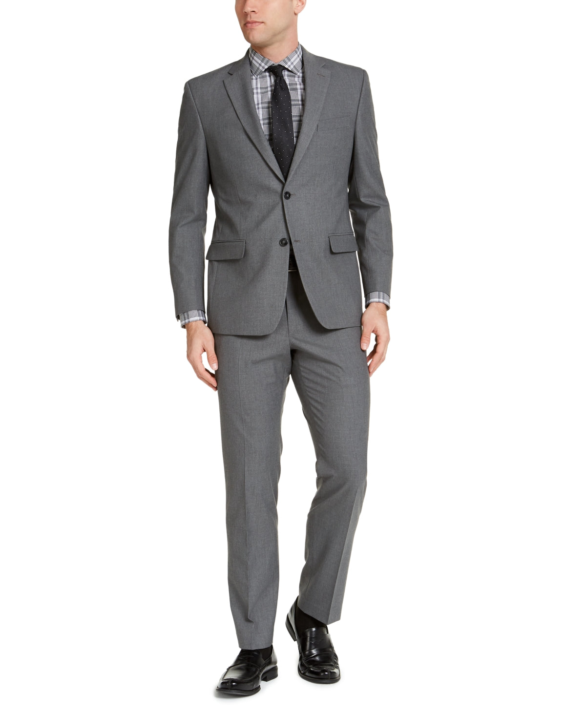 Izod Men's Classic Fit Suits Gray Size 44