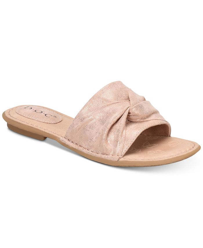 B.O.C. Women's Hayley Flats Slide Sandals Pink Size 8 M