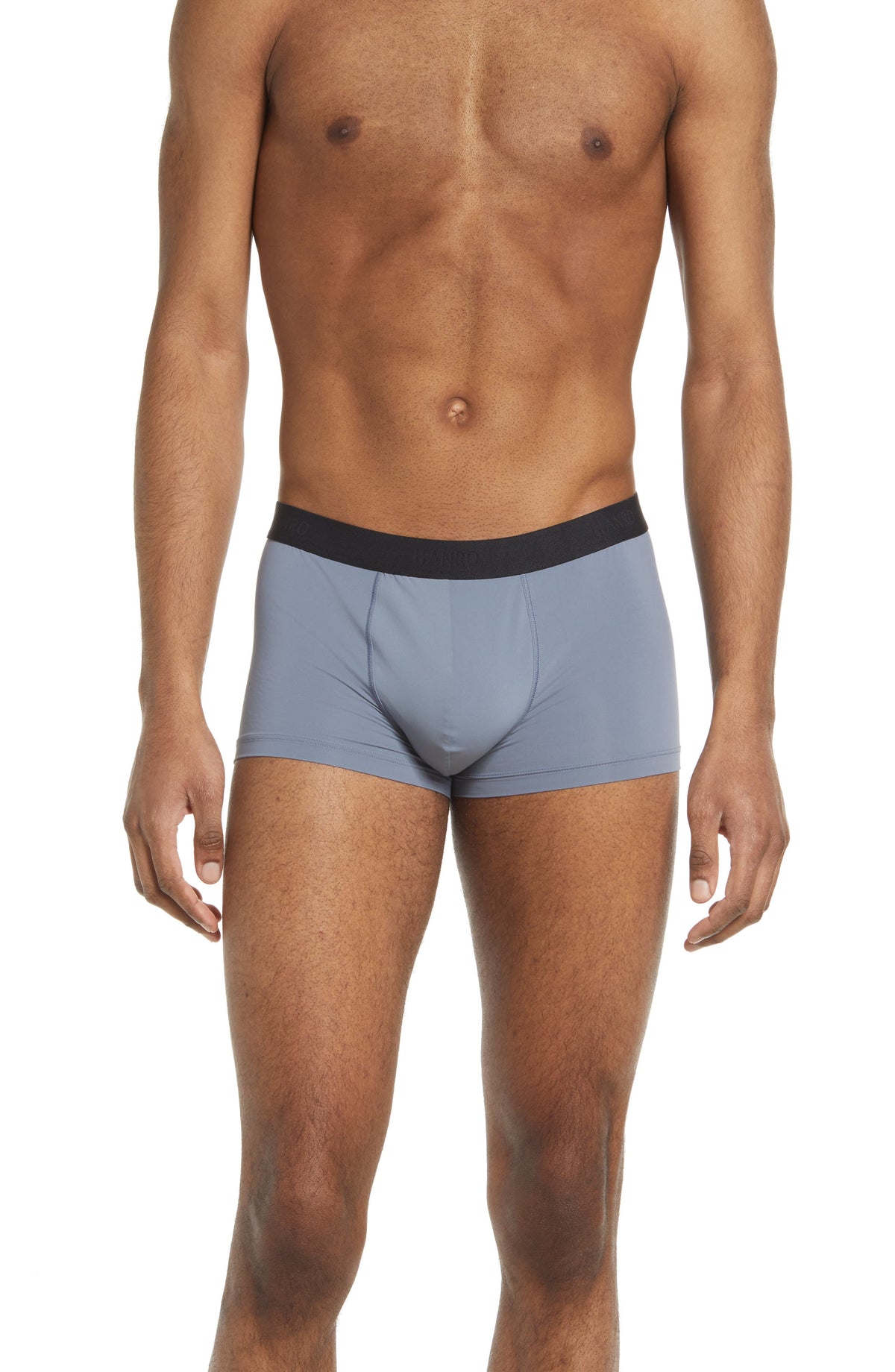 Hanro Men's Micro Touch Boxer Brief Blue Size Small