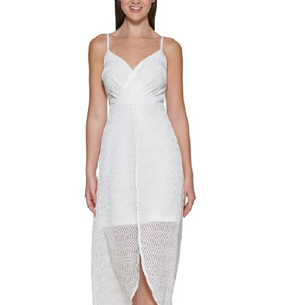 GUESS Women's Lace Midi Dress White Size 8