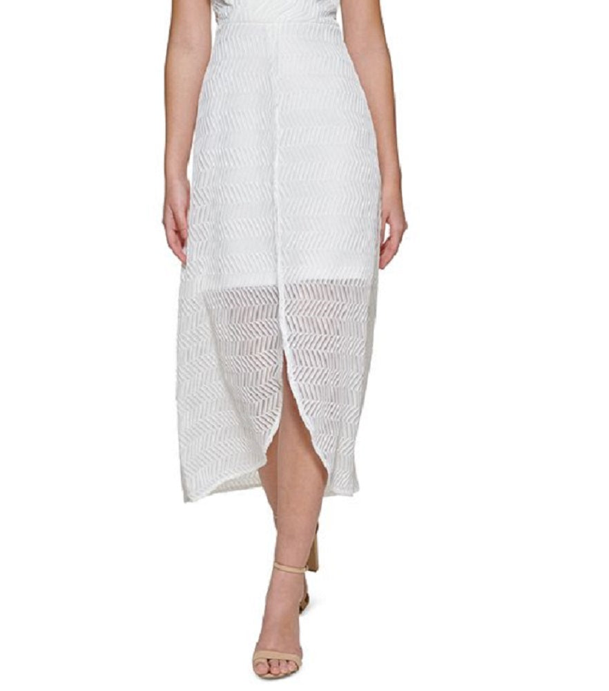 GUESS Women's Lace Midi Dress White Size 8