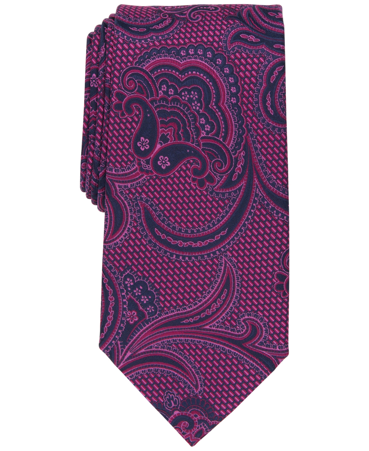 Perry Ellis Men's Monta Paisley Tie Purple Size One Size