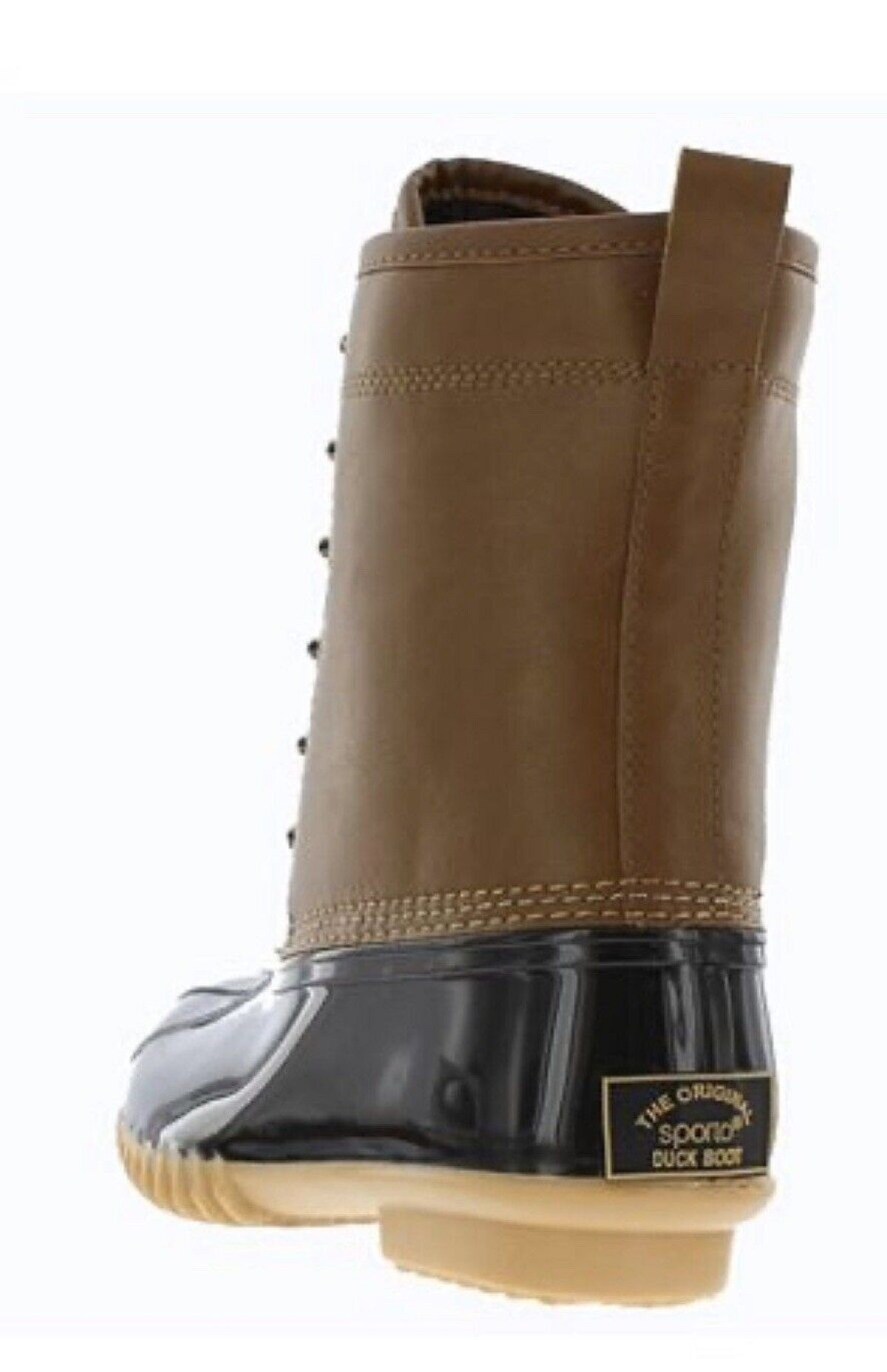 Sporto Women's Ariel Faux Leather Ankle Rain Boots Brown Size 7 M