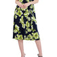 Robbie Bee Women's Side Ring Midi Dress Blue Size Large