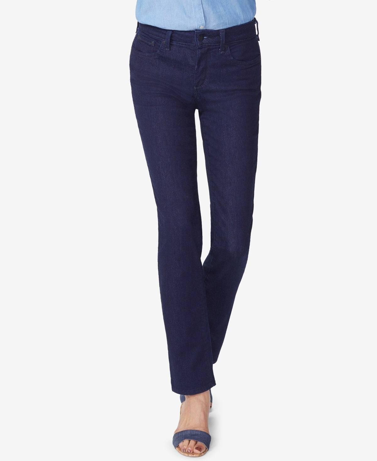 NYDJ Women's Sheri Tummy Control Slim Jeans Blue Size 4Petite