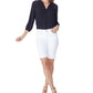 NYDJ Women's Rolled Cuff Shorts White Size 4