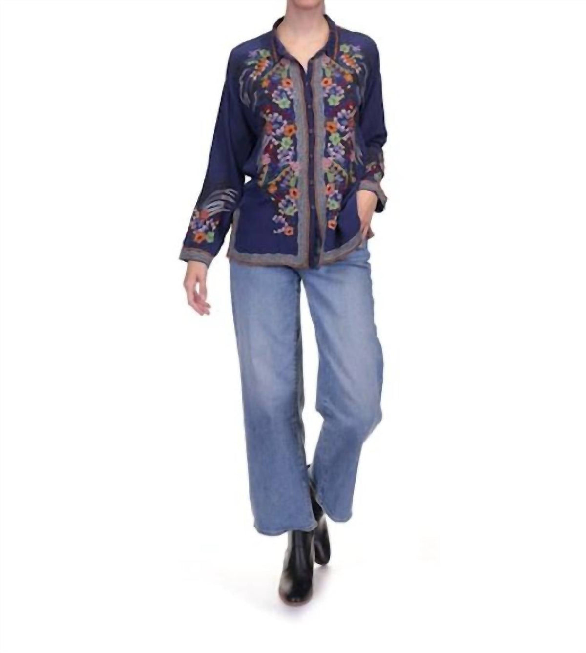 Johnny Was - Audrey Oversized Embroidered Blouse Dash