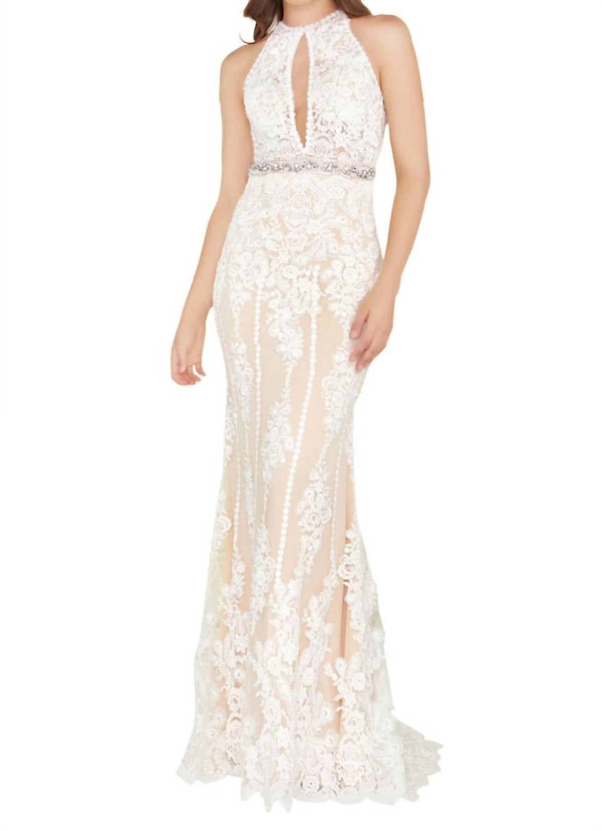 Mac Duggal - Risque Sheer Embroidered Gown