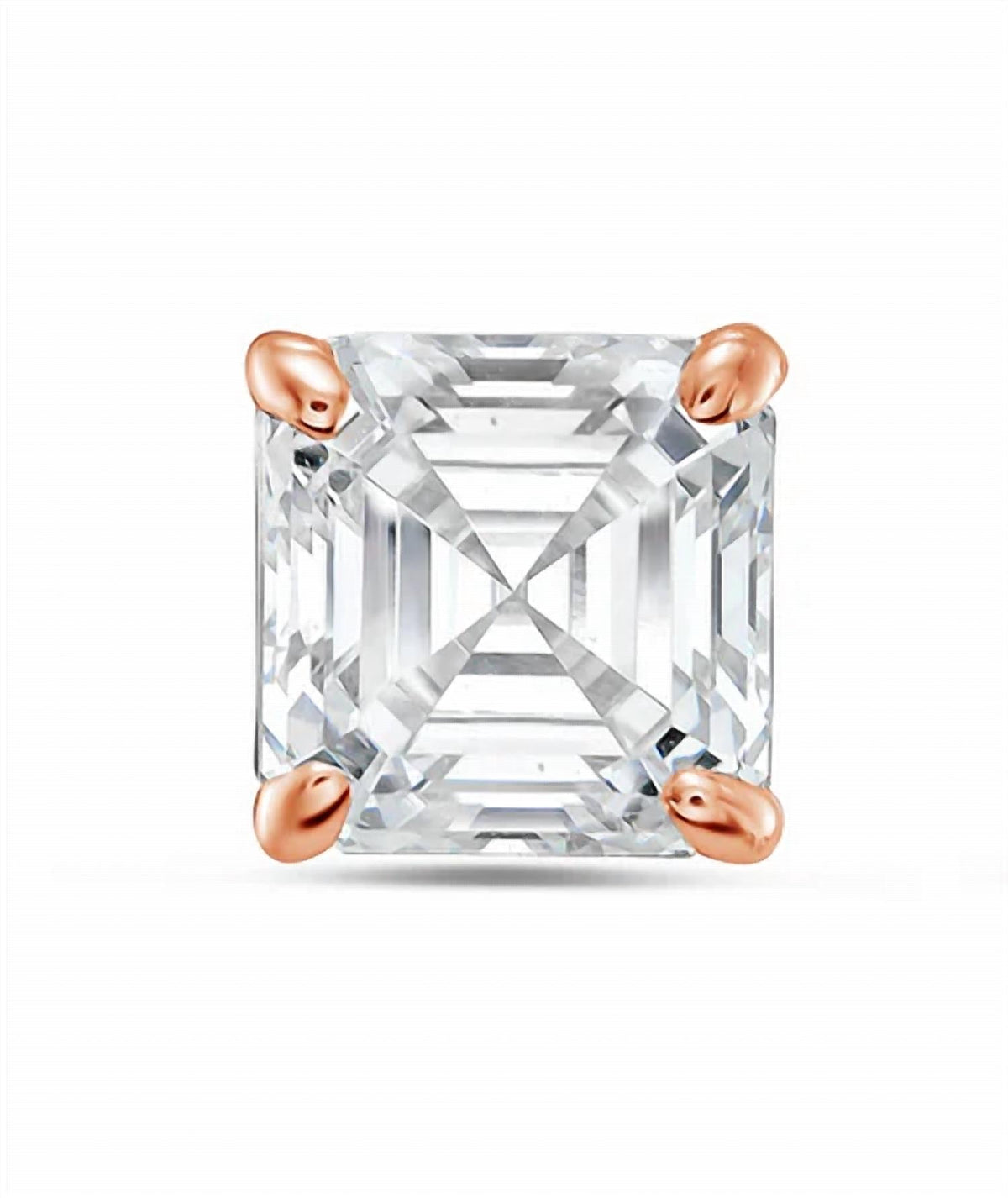 Diana M Jewels - 5.00 Cts Lab Grown Asscher Cut Stud Earrings